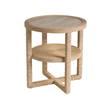 Oasis Abaca Side Table by Coastal Living by Universal Furniture in natural tan. Made from unique in a rustic style.