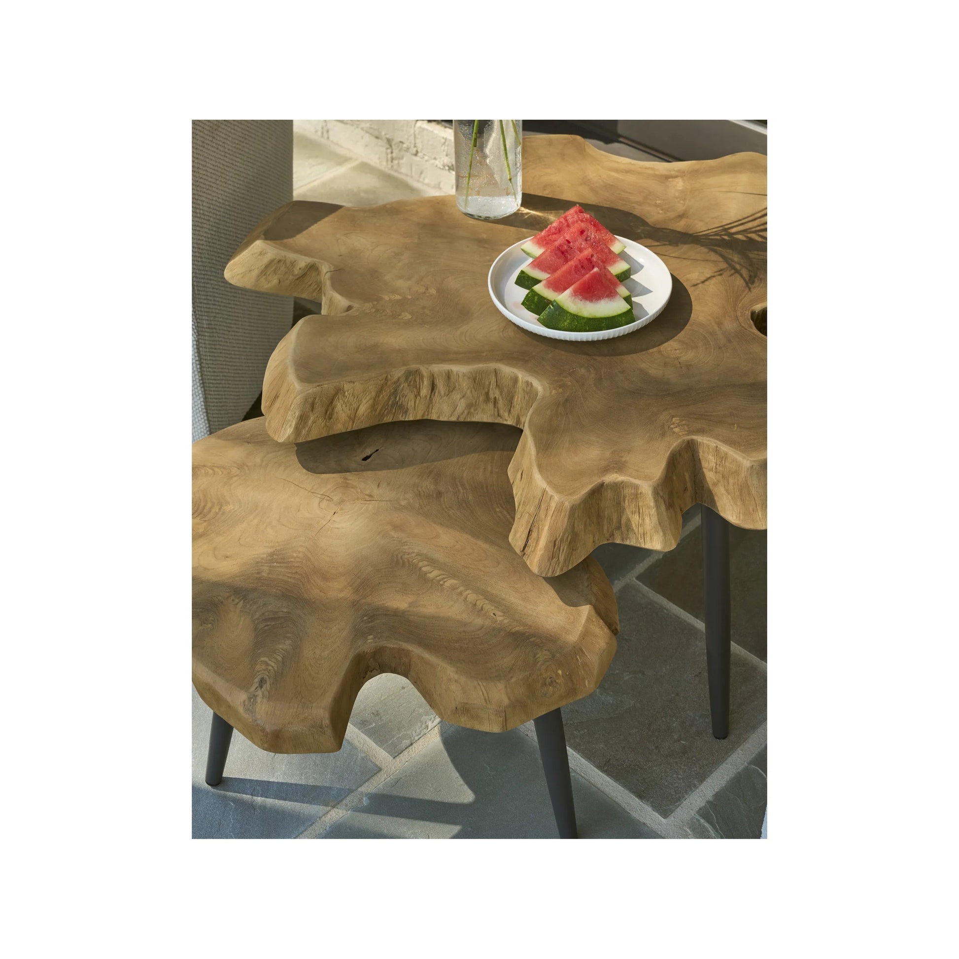 Oasis Driftwood Nesting Tables by Coastal Living by Universal Furniture in natural teak. Made from unique in a cottage & farmhouse style.