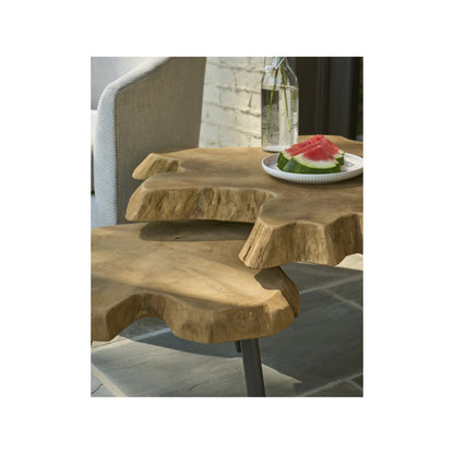 Oasis Driftwood Nesting Tables by Coastal Living by Universal Furniture in natural teak. Made from unique in a cottage & farmhouse style.