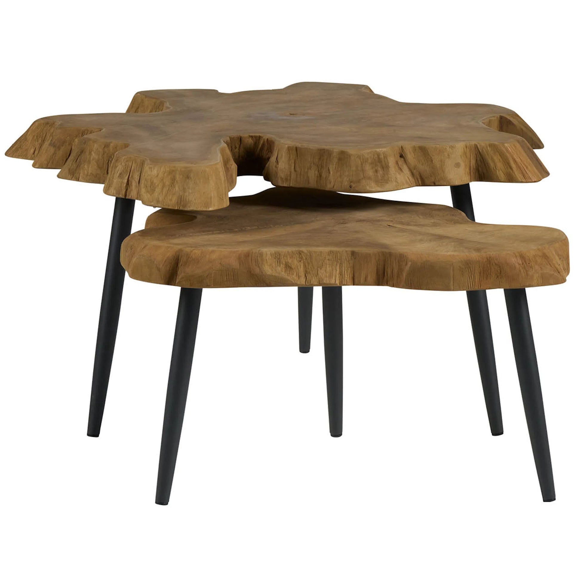 Oasis Driftwood Nesting Tables by Coastal Living by Universal Furniture in natural teak. Made from unique in a cottage & farmhouse style.