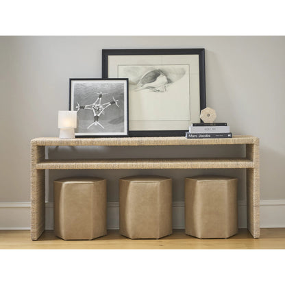Oasis Abaca Console by Coastal Living by Universal Furniture in natural tan. Made from unique in a rustic style.