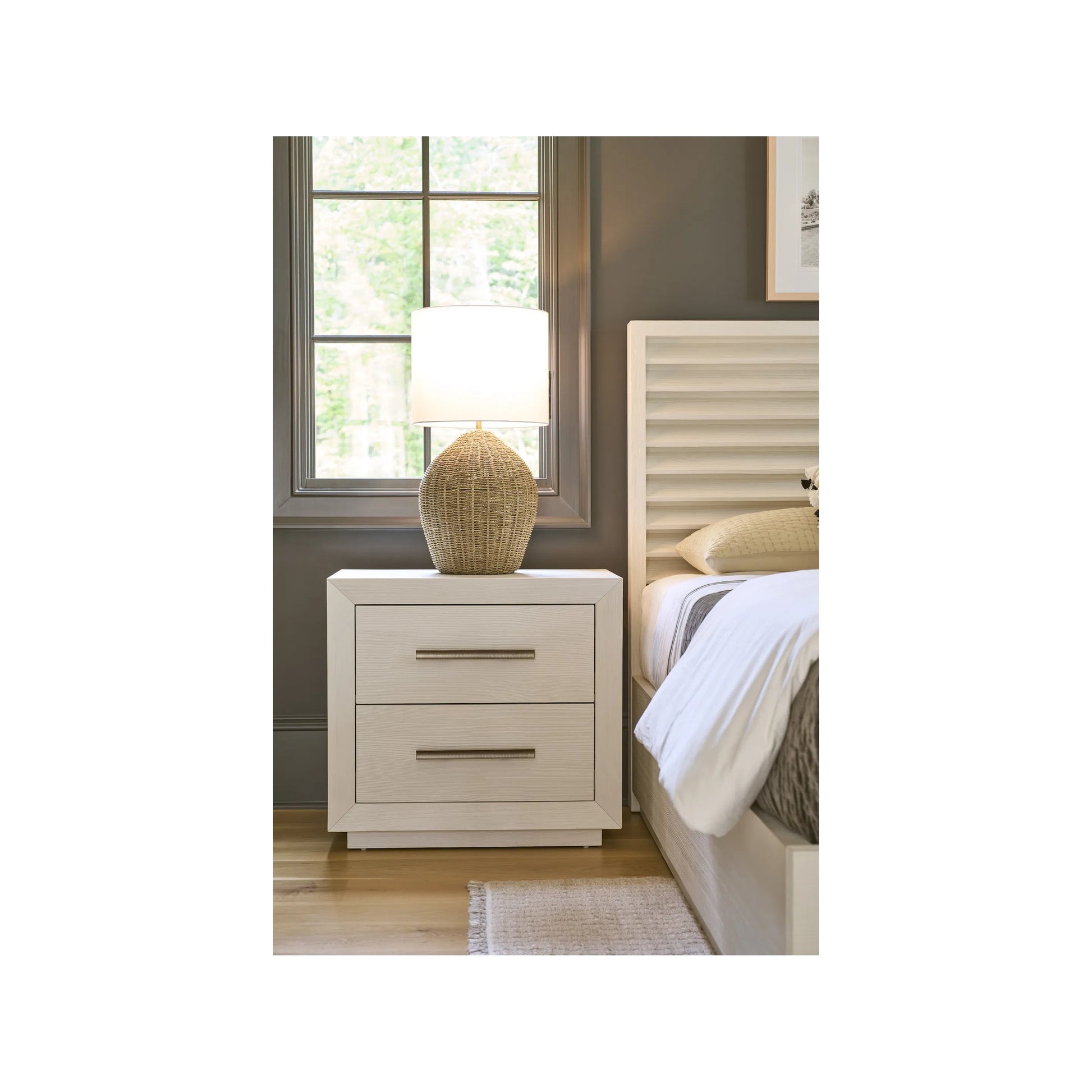 Oasis Shoreline 2-Drawer Nightstand by Coastal Living by Universal Furniture in shoreline white. Made from unique in a transitional style.