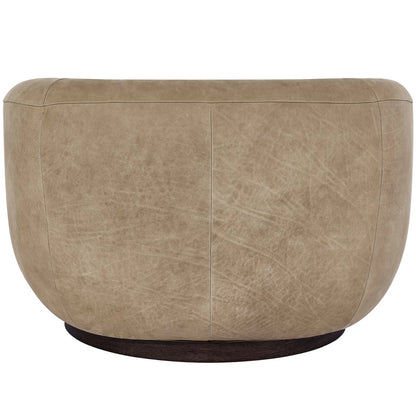 Fitz Swivel Chair by Universal Furniture in vail toffee leather. Made from 100% leather in a transitional style.