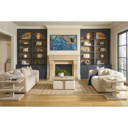 Oasis Dockside Cocktail Table with Ottomans by Coastal Living by Universal Furniture in dockside tan. Made from unique in a transitional style.