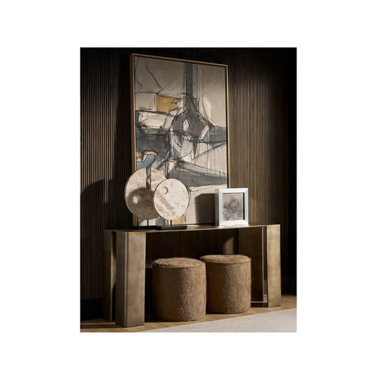 Modern Eclipse Console by Universal Furniture in bronze, black. Made from unique in a unique style.