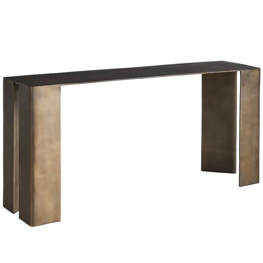 Modern Eclipse Console by Universal Furniture in bronze, black. Made from unique in a unique style.