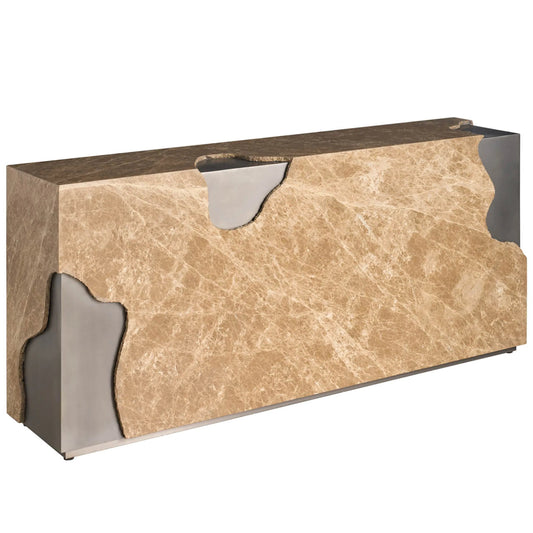 Modern Mirage Console Table by Universal Furniture in stone, metal. Made from unique in a unique style.