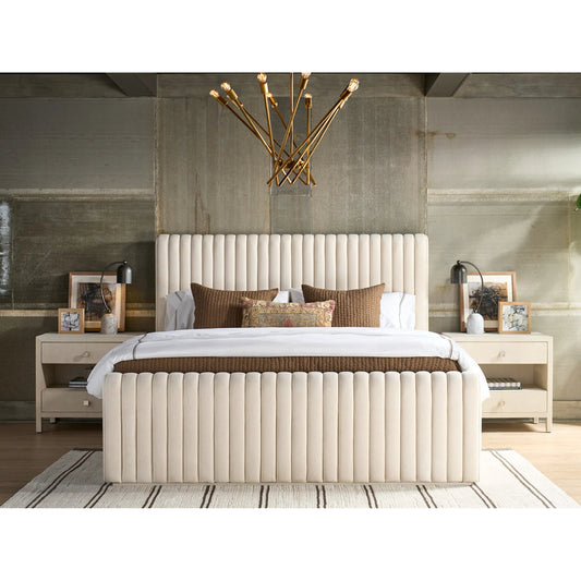 Modern Strata Bed by Universal Furniture in natural. Made from 97% poly, 3% linen. in a unique style.