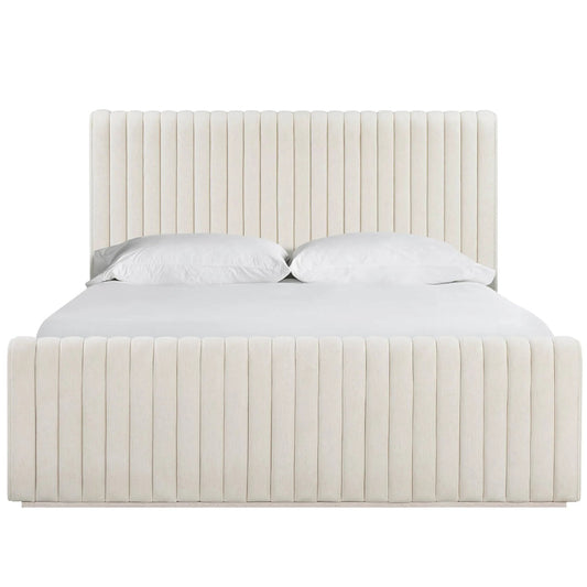 Modern Strata Bed by Universal Furniture in natural. Made from 97% poly, 3% linen. in a unique style.