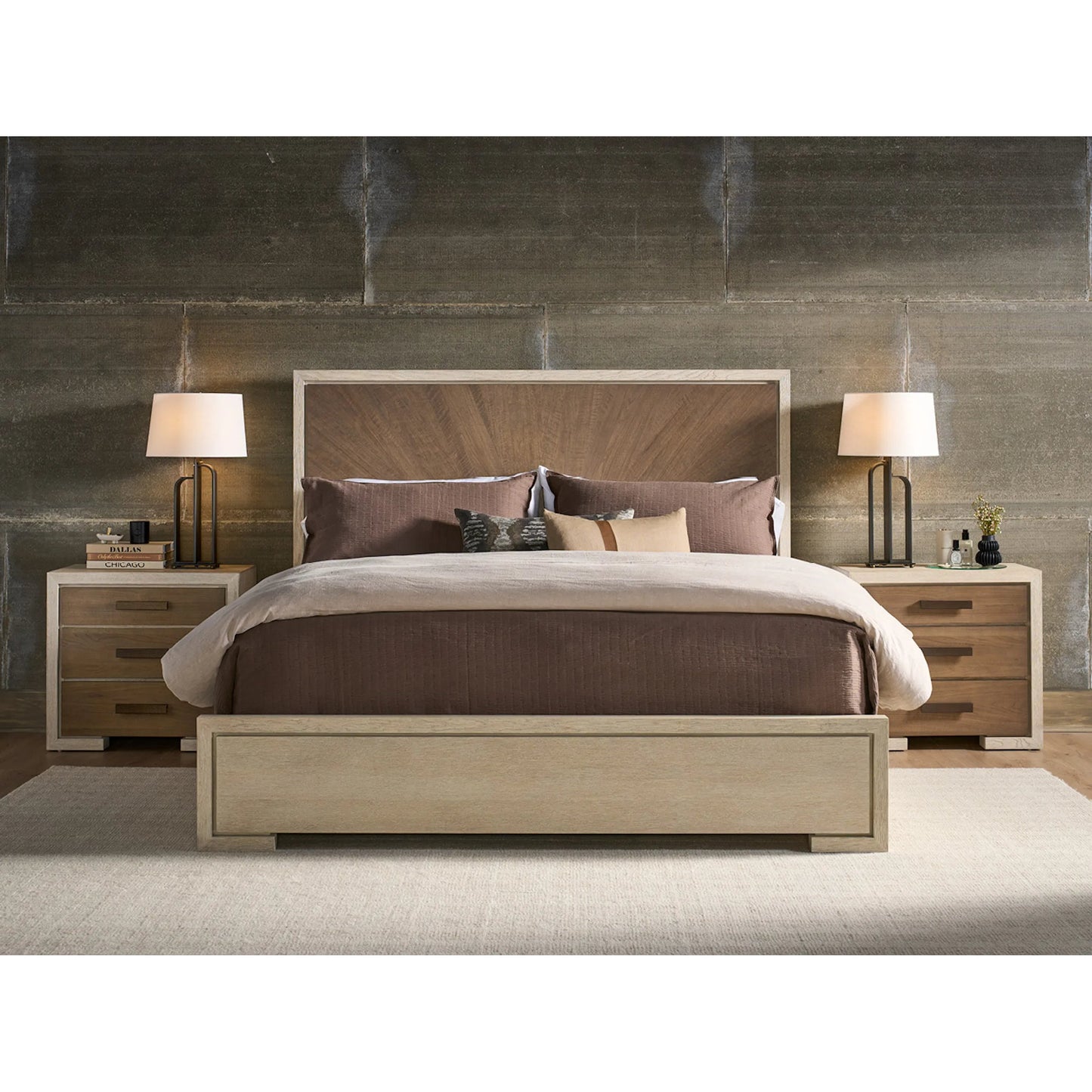000 SI-2627682,SI-2627683 | Lifestyle | Modern Mist Panel Bed by Universal Furniture in natural. Made from unique in a unique style.