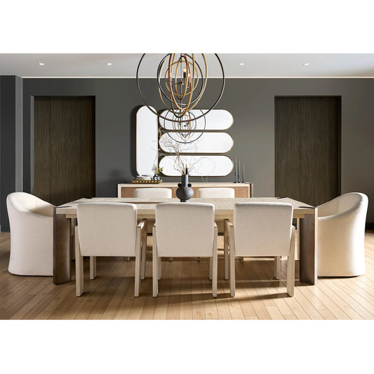 Modern Mist Dining Table by Universal Furniture in smoked gold, mist. Made from unique in a unique style.