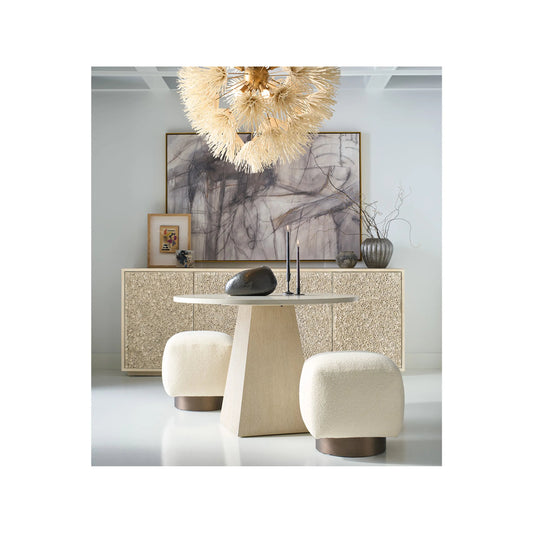 Modern Sola Pouf by Universal Furniture in smoked gold. Made from unique in a unique style.