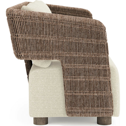 Maldives Outdoor Sofa by Bernhardt in hazelnut. Made from unique in a transitional style.