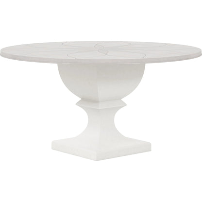 Mezzanine Round Dining Table by A.R.T. Furniture in dove gray. Made from parawood, poplar solids, maple veneer, resin in a modern style.