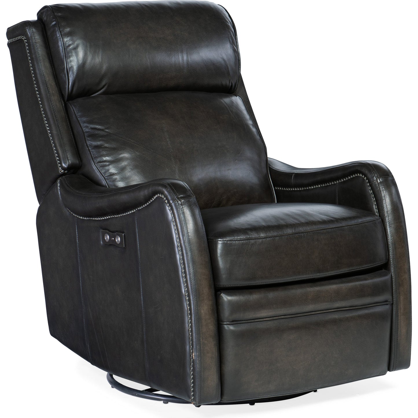 002 SI-1749768 | Primary Silo | Stark Power Swivel Recliner by Hooker Furniture in brindisi trinita. Made from leather in a traditional style.
