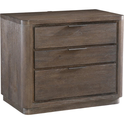 Outline Large Nightstand by Bernhardt in cassel. Made from wood in a transitional style.