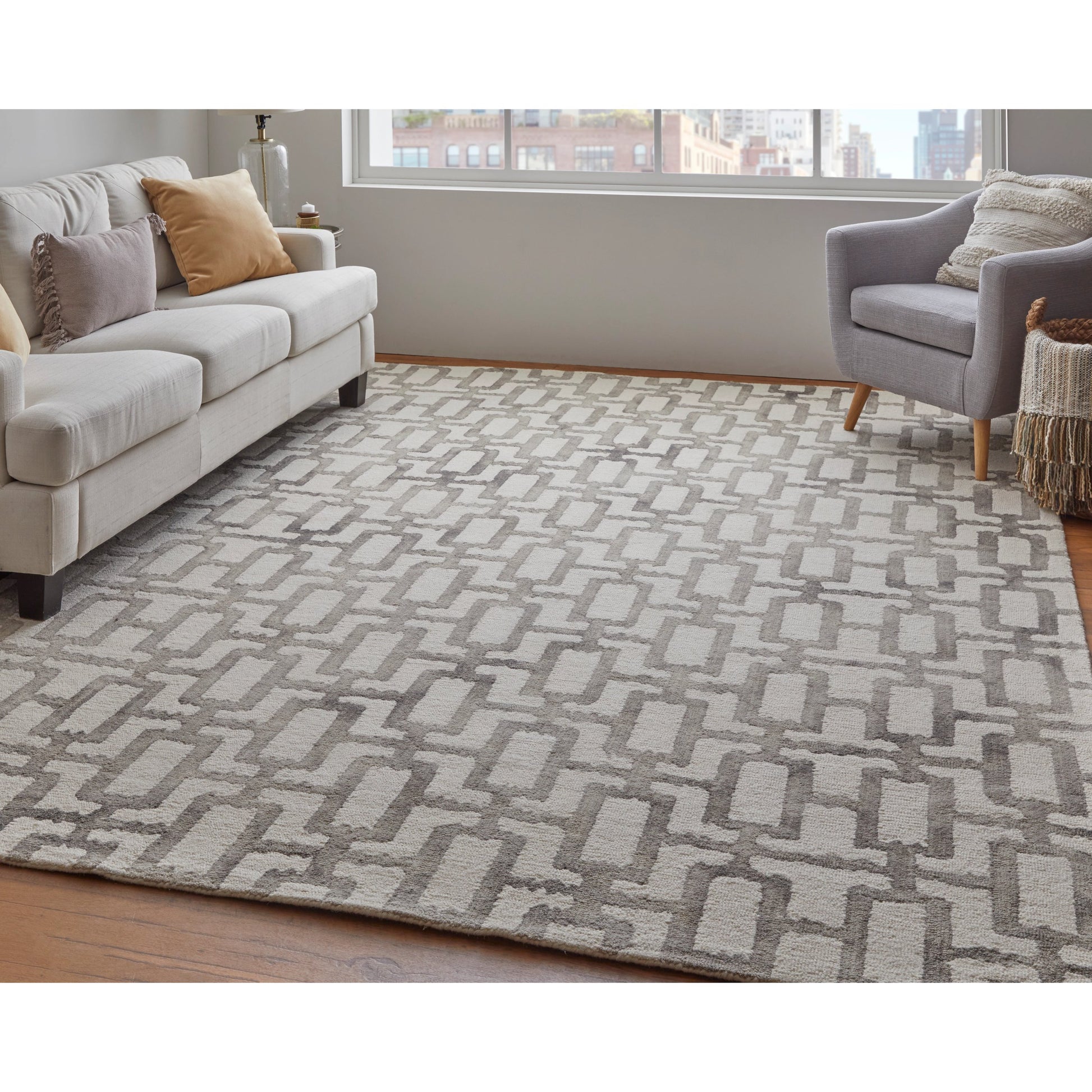 Lorrain Geometric Rug - 8919F by Feizy. Made from wool in a unique style.