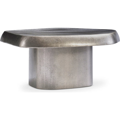 Clawson Cocktail Table by Bernhardt in graphite. Made from aluminum in a modern style.