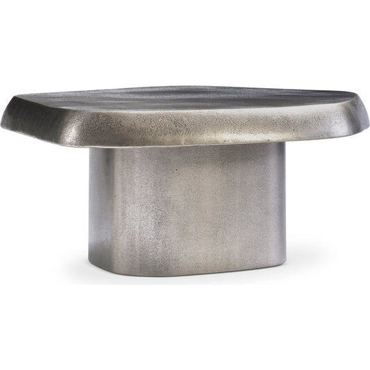 Clawson Cocktail Table by Bernhardt in graphite. Made from aluminum in a modern style.