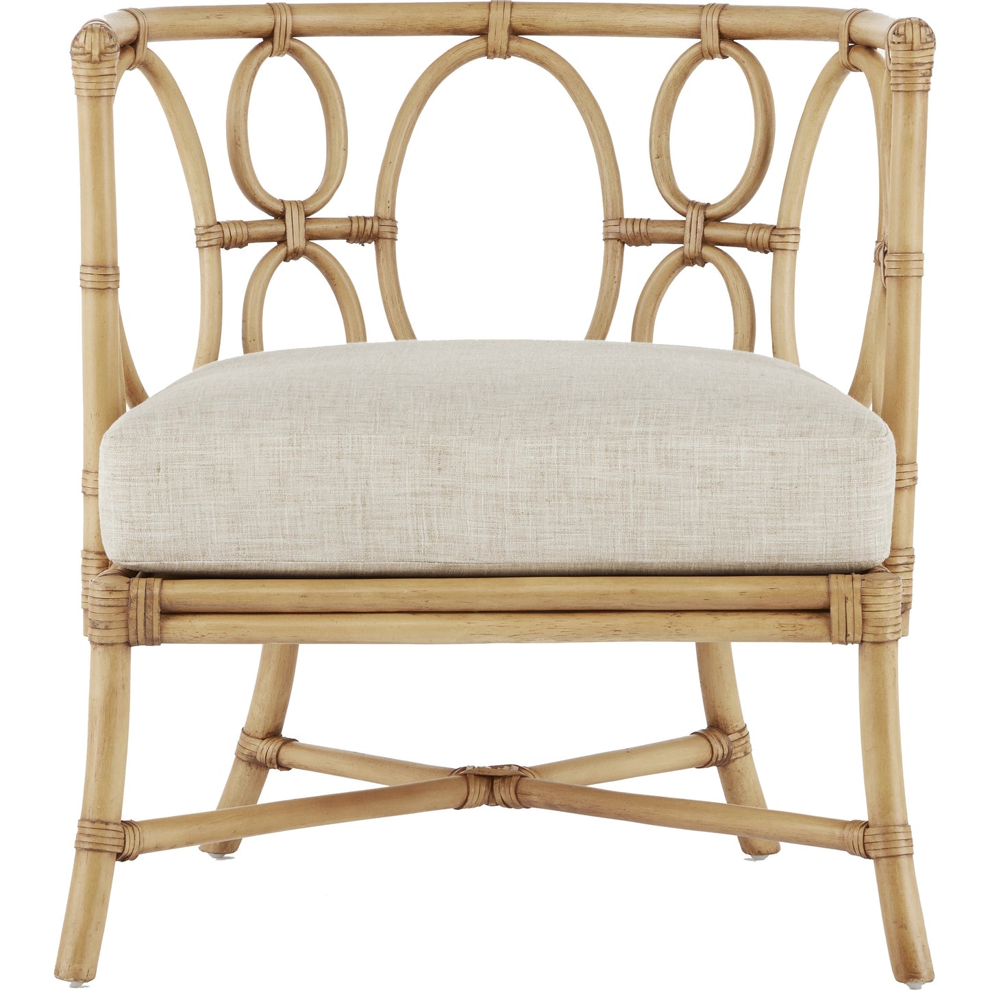 002 SI-1924220 | Additional Silo | Tegal Muslin Chair by Currey and Company in rattan, natural. Made from rattan, wood, leather, finn natural in a coastal style.