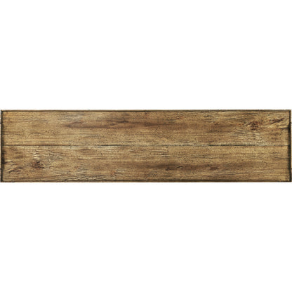 Casual Accents Medium Driftwood Credenza by Jonathan Charles in medium driftwood. Made from acacia in a modern style.