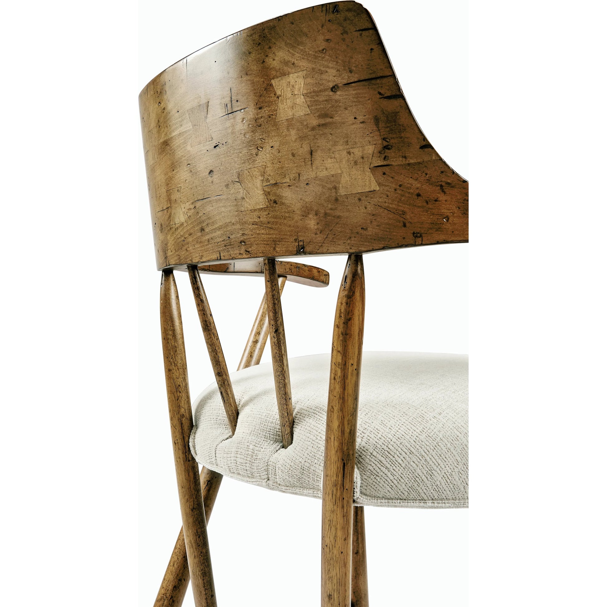 Casual Accents Medium Driftwood Captains Chair, Shambala by Jonathan Charles in medium driftwood. Made from acacia in a modern style.