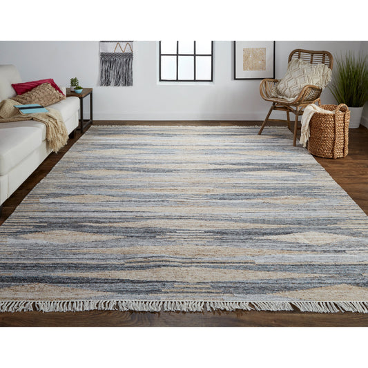 Beckett Moroccan Desert Rug - 0815F by Feizy in gray, beige. Made from pet in a unique style.