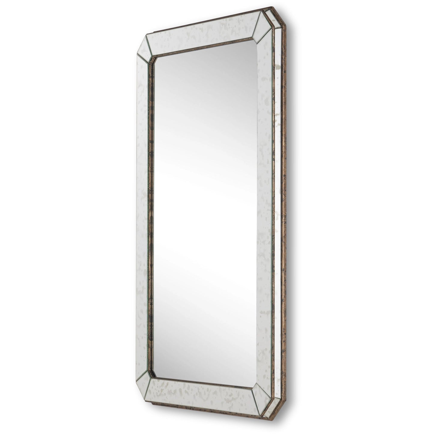 006 S-222869 | Additional Silo | Antiqued Wall Mirror by Currey and Company in antique mirror. Made from wood, mirror in a traditional style.