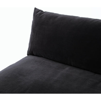 Grant 5-PC Sectional by Four Hands in ashby oatmeal and espresso. Made from 72% polyester, 18% pre-combed cotton, 10% cotton, solid banak, solid pine in a modern style.