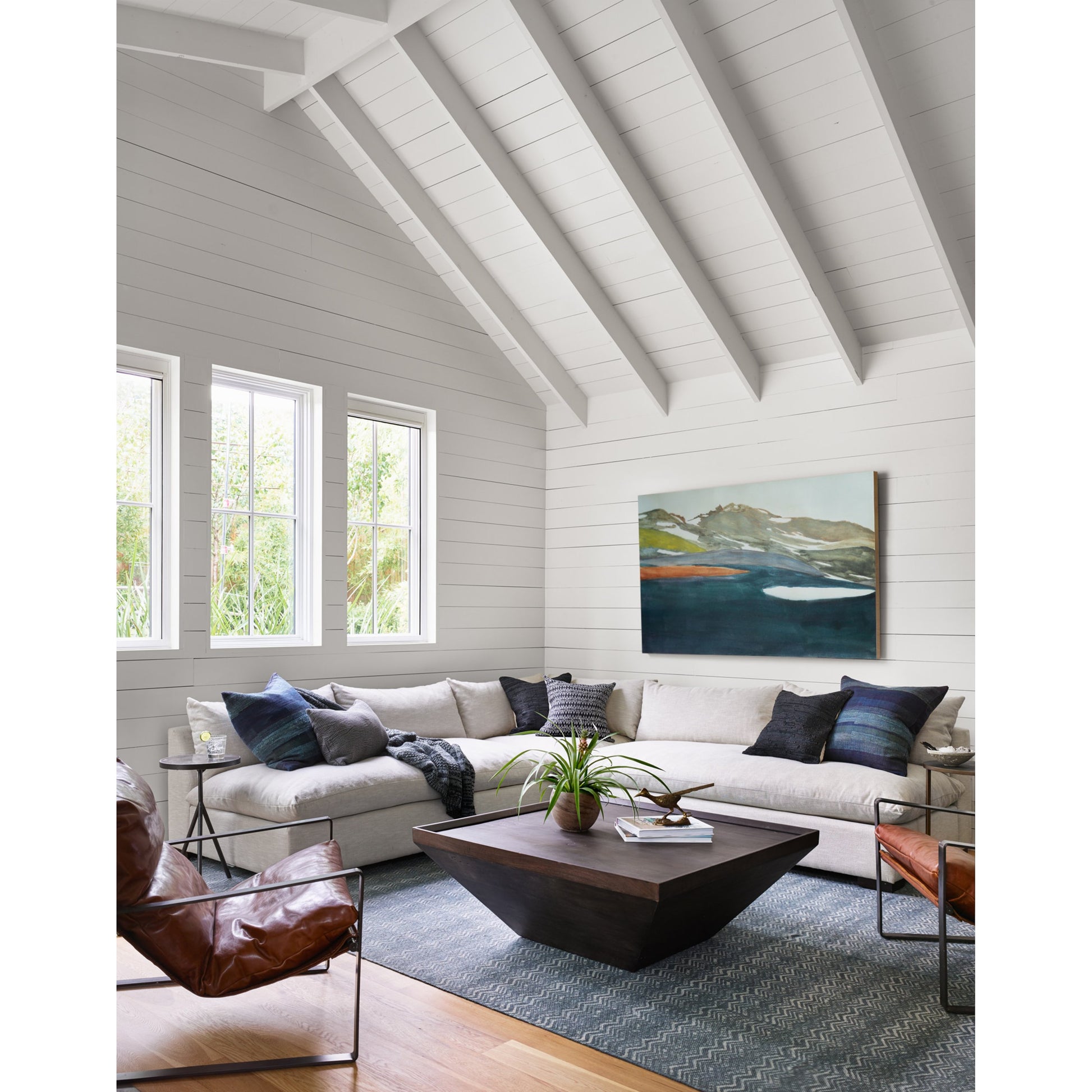 Grant 3-PC Sectional by Four Hands in ashby oatmeal and espresso. Made from 72% polyester, 18% pre-combed cotton, 10% cotton, solid banak, solid pine in a modern style.