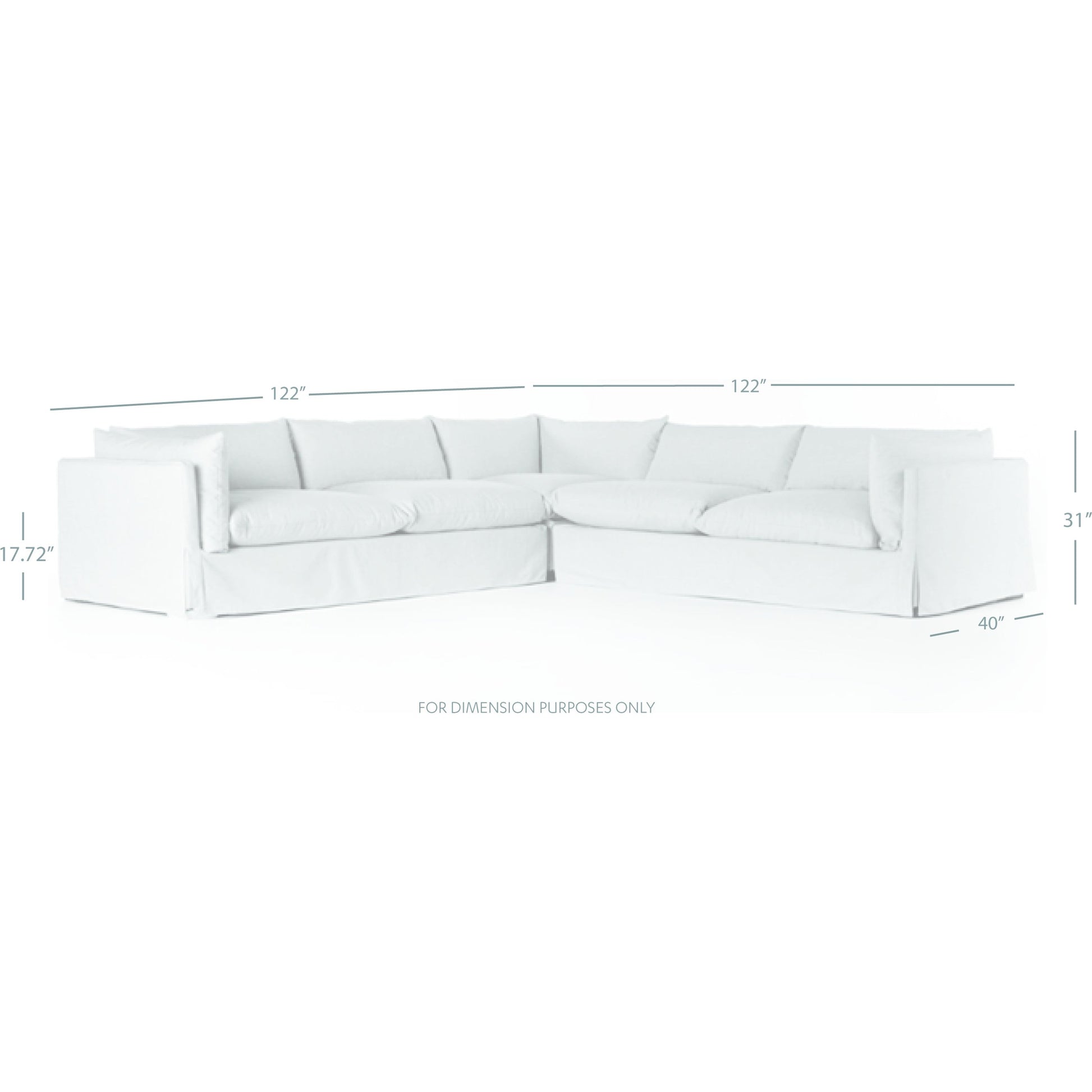 Habitat Slipcover 3-Piece Sectional by Four Hands. Made from unique in a modern style.