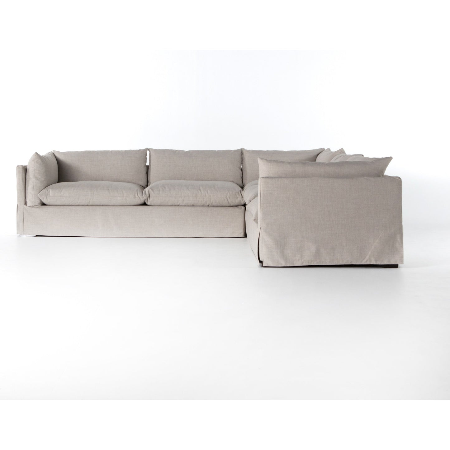 007 SI-1715510 | Additional Silo | Habitat Slipcover 3-Piece Sectional by Four Hands in bennett moon. Made from 100% polyester, banak wood in a modern style.