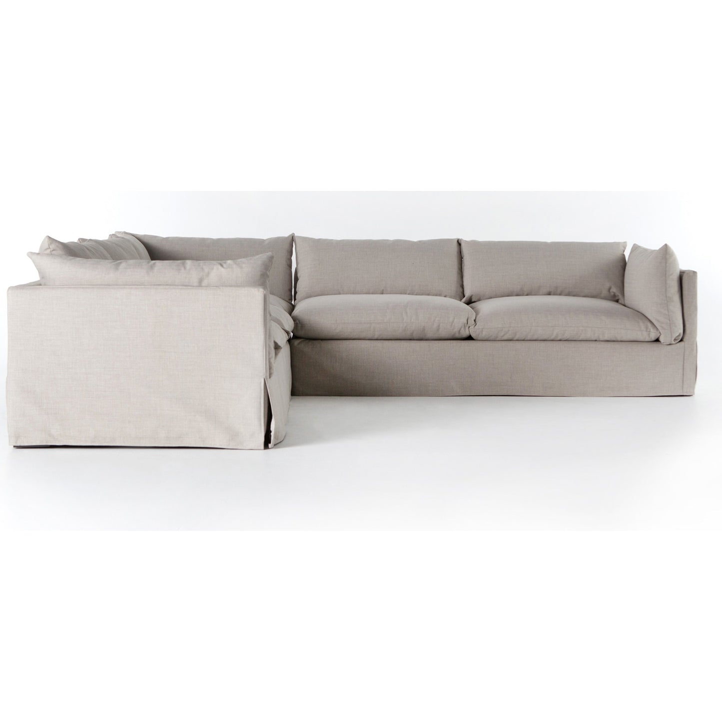 009 SI-1715510 | Additional Silo | Habitat Slipcover 3-Piece Sectional by Four Hands in bennett moon. Made from 100% polyester, banak wood in a modern style.