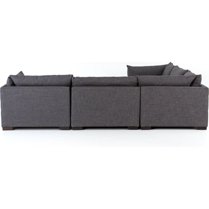 Westwood 5-Piece Sectional by Four Hands. Made from 100% polyester, solid banak, solid pine in a modern style.