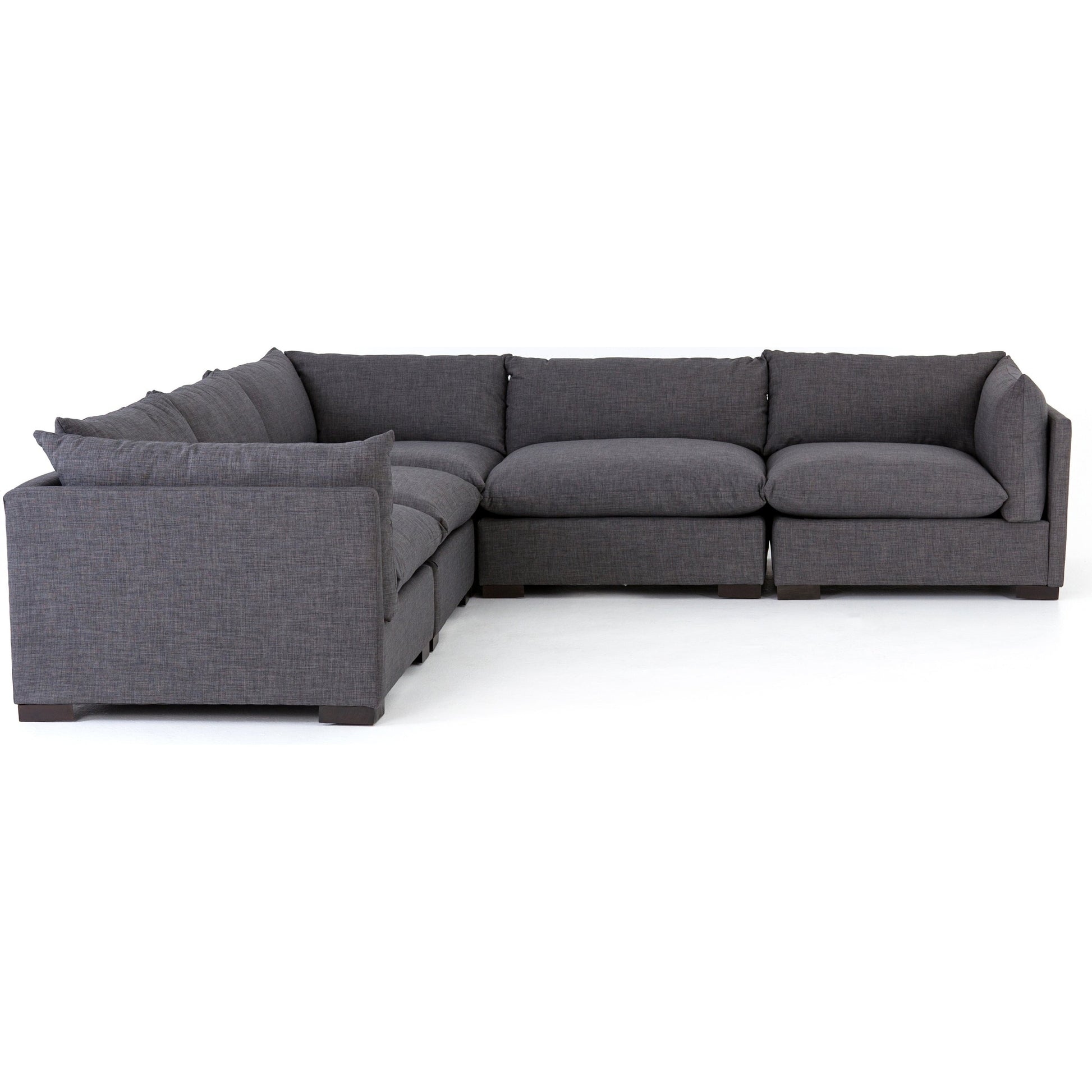 Westwood 5-Piece Sectional by Four Hands. Made from 100% polyester, solid banak, solid pine in a modern style.