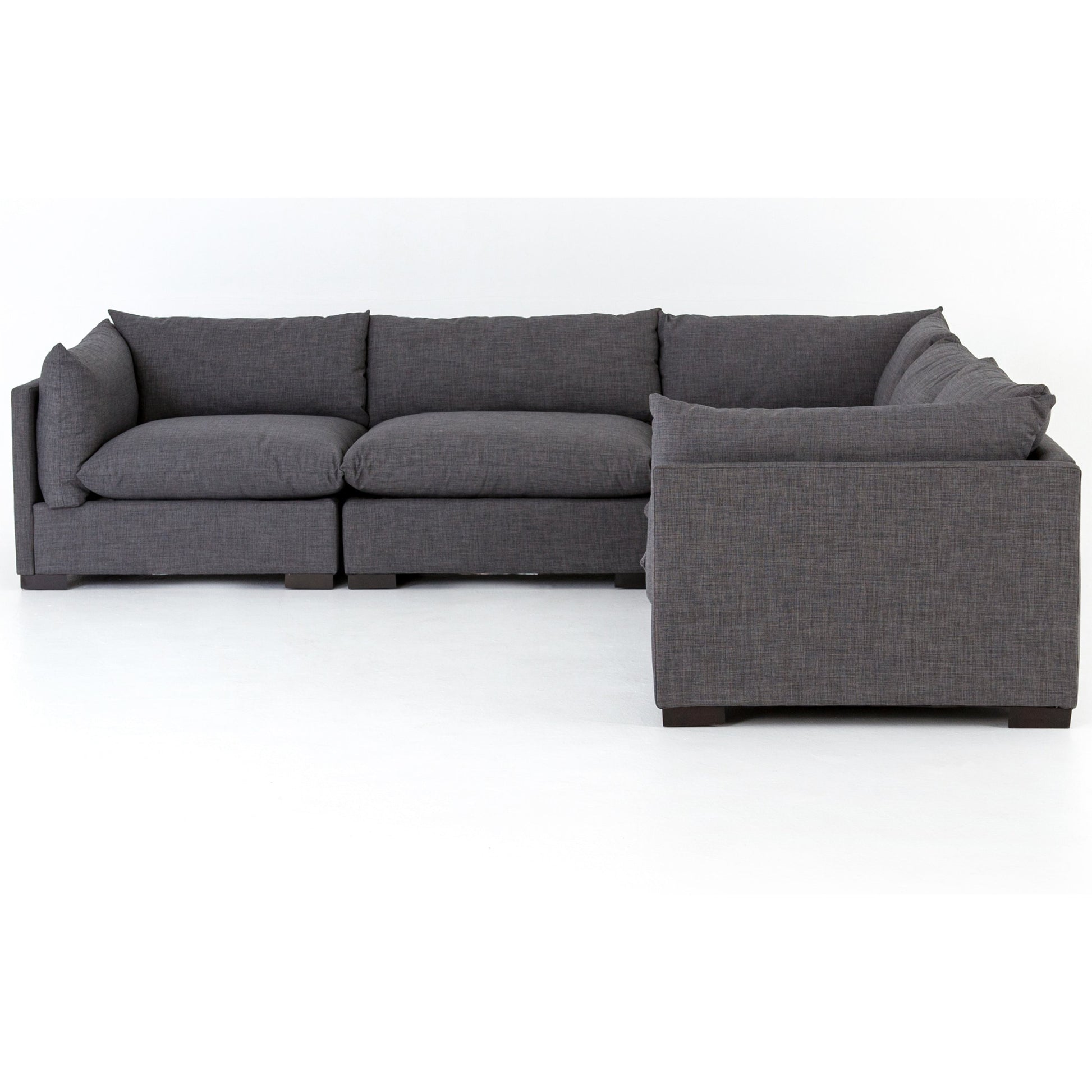 Westwood 5-Piece Sectional by Four Hands. Made from 100% polyester, solid banak, solid pine in a modern style.