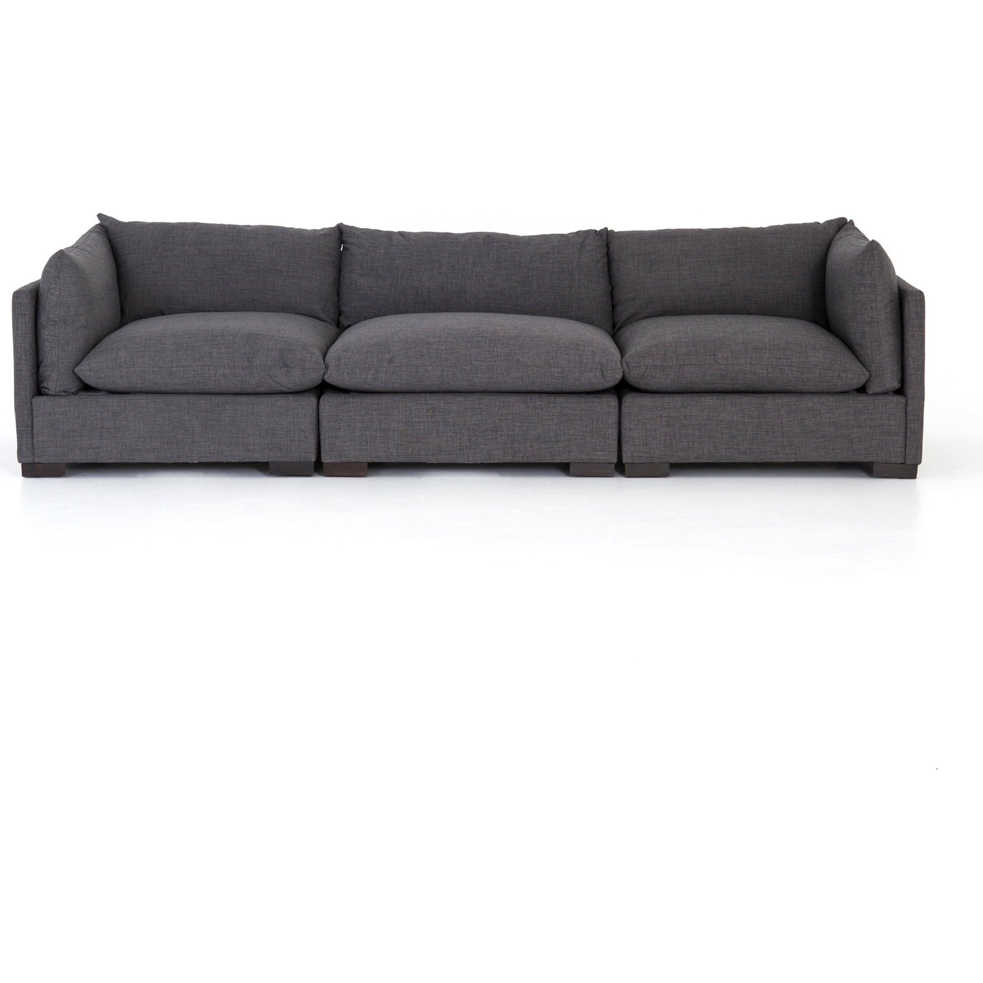 Westwood 3-PC Sectional by Four Hands. Made from 100% polyester, solid banak, solid pine in a modern style.