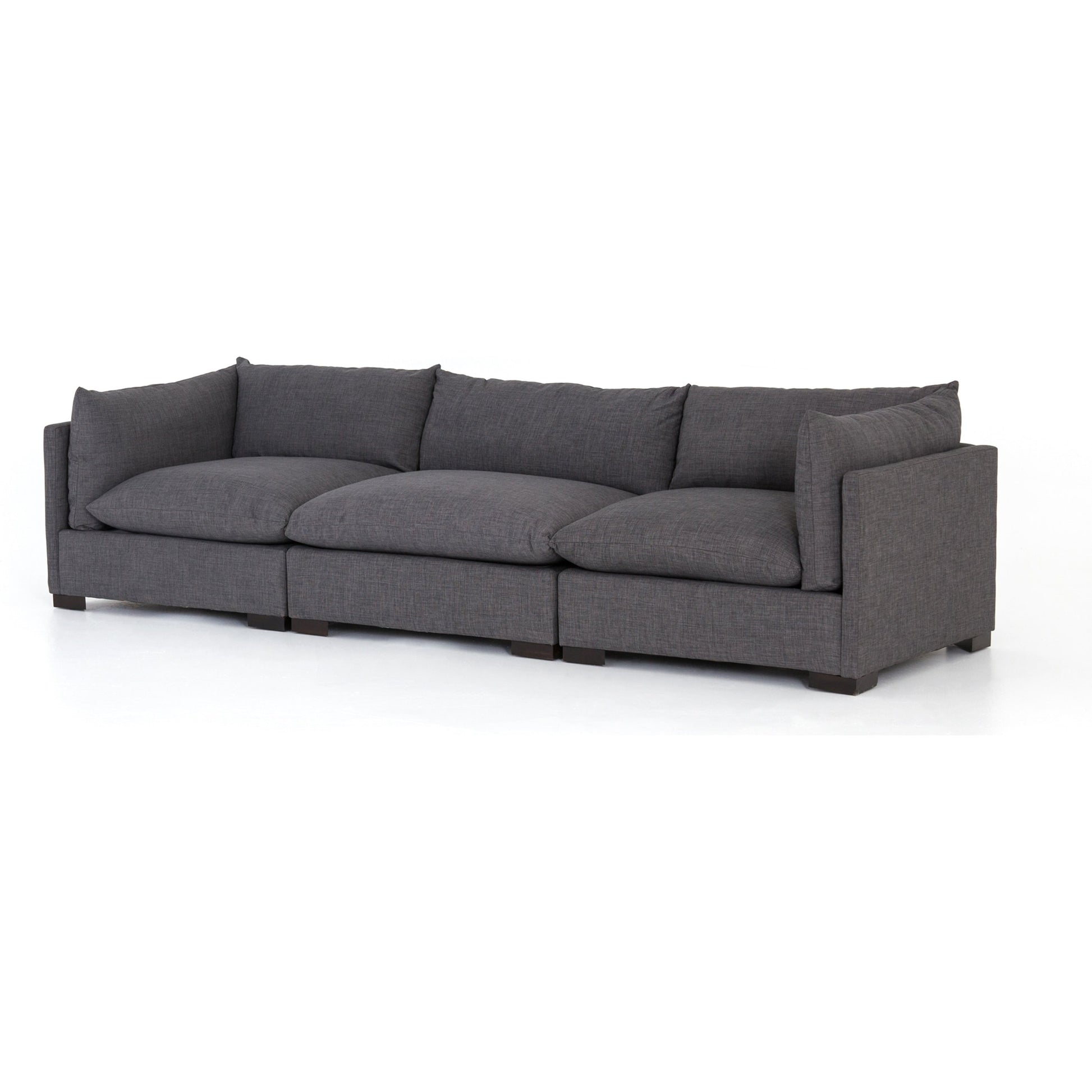 Westwood 3-PC Sectional by Four Hands. Made from 100% polyester, solid banak, solid pine in a modern style.