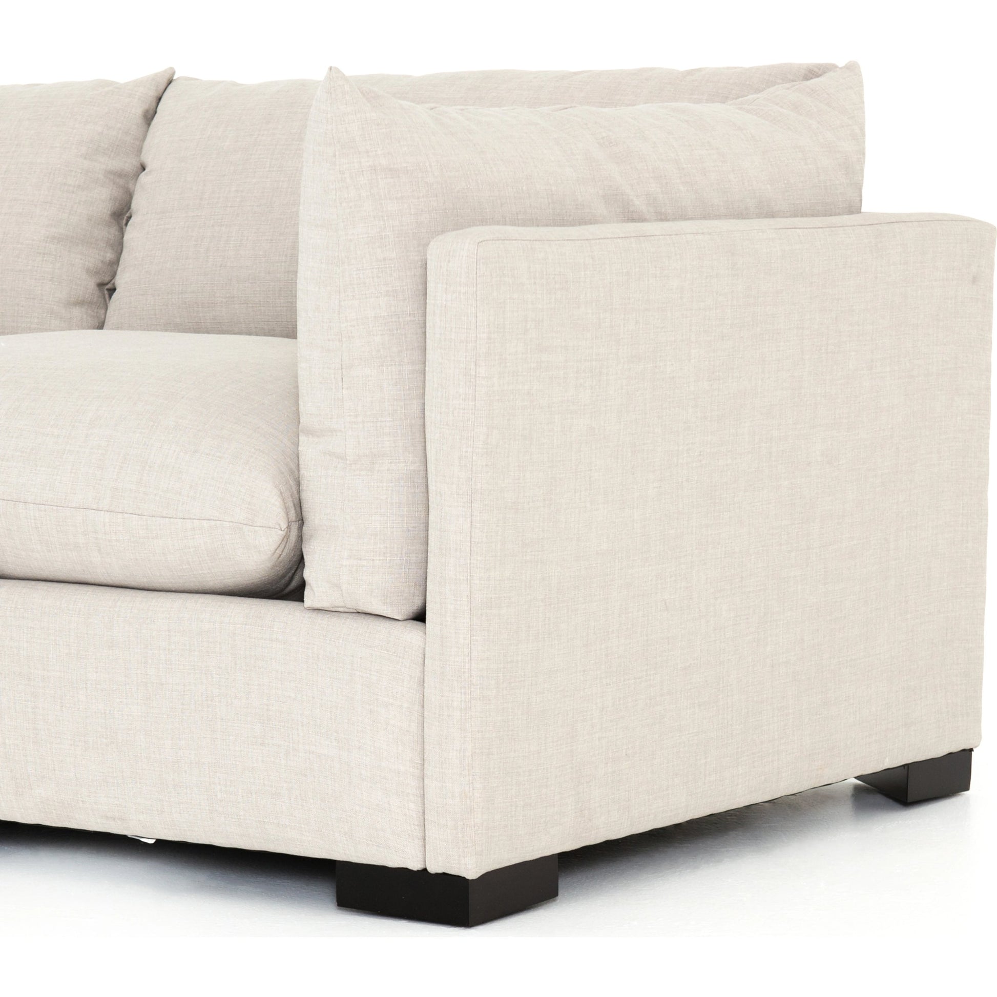 Westwood 3-PC Sectional by Four Hands. Made from 100% polyester, solid banak, solid pine in a modern style.