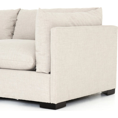 Westwood 3-PC Sectional by Four Hands. Made from 100% polyester, solid banak, solid pine in a modern style.