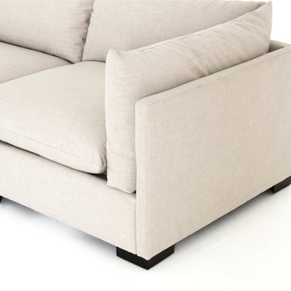 Westwood 3-PC Sectional by Four Hands. Made from 100% polyester, solid banak, solid pine in a modern style.