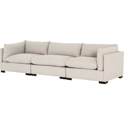Westwood 3-PC Sectional by Four Hands. Made from 100% polyester, solid banak, solid pine in a modern style.