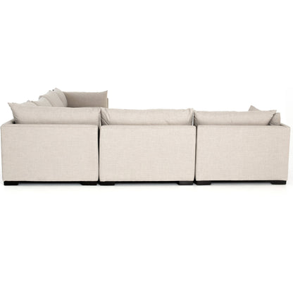 Westwood 6 Piece Sectional by Four Hands. Made from 100% polyester, solid banak, solid pine in a modern style.
