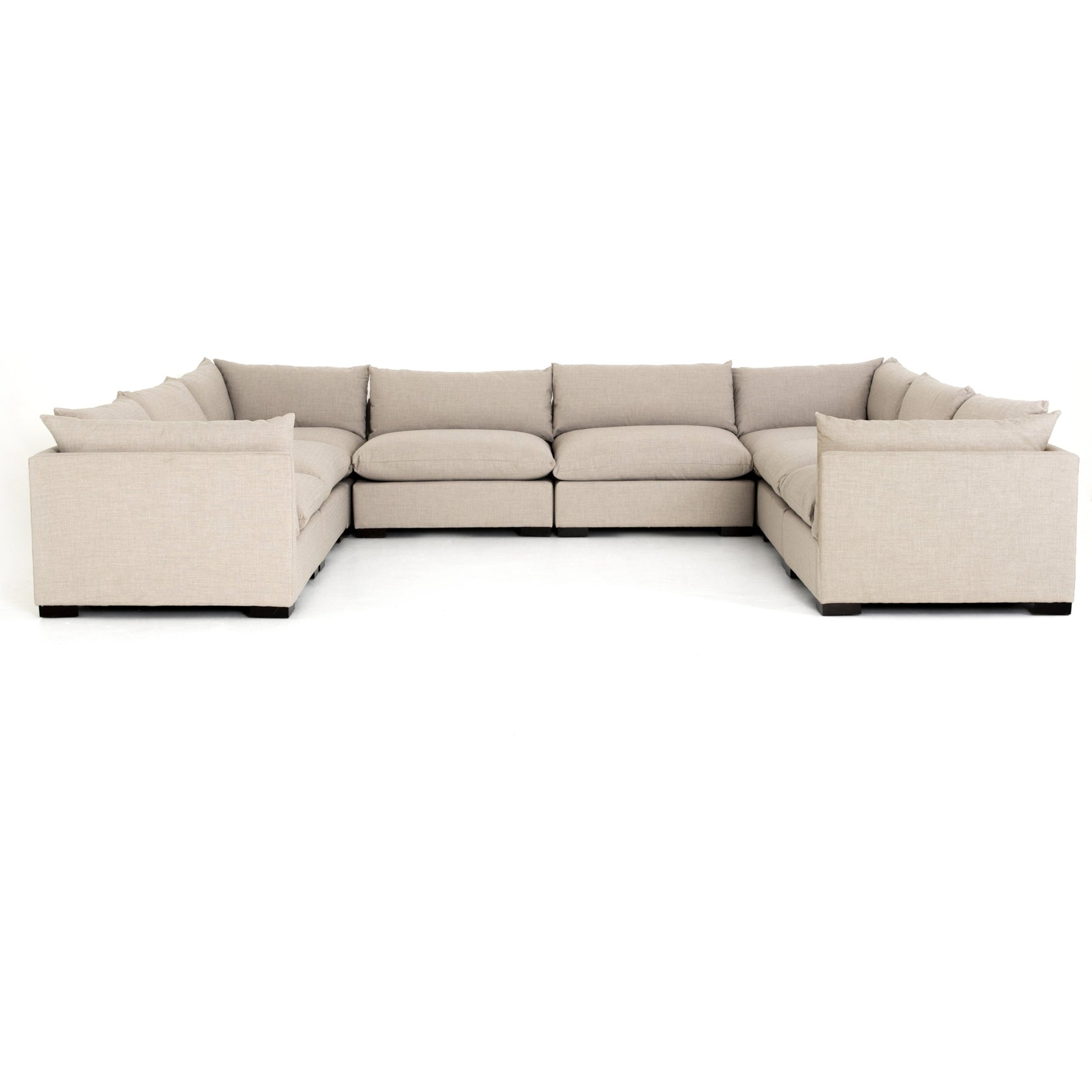 Westwood 8-PC Sectional by Four Hands. Made from 100% polyester, solid banak, solid pine in a modern style.