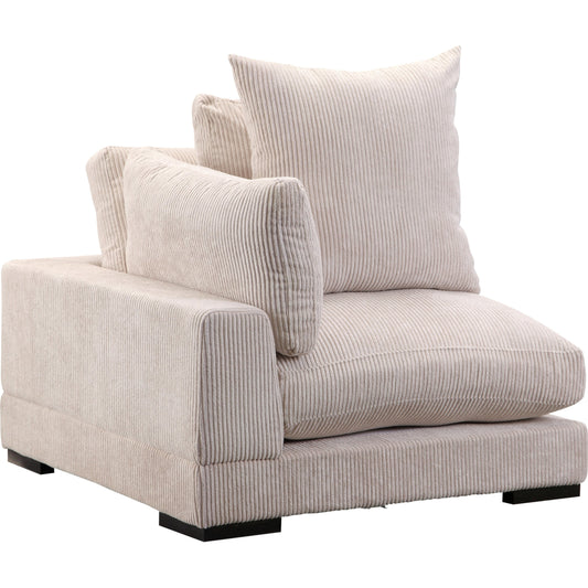 Tumble Corner Chair by Moe's Home Collection in cappuccino. Made from upholstery: 100% polyester, solid eucalyptus wood frame, plywood, s-springs, webbing, upholstery foam in a modern style.