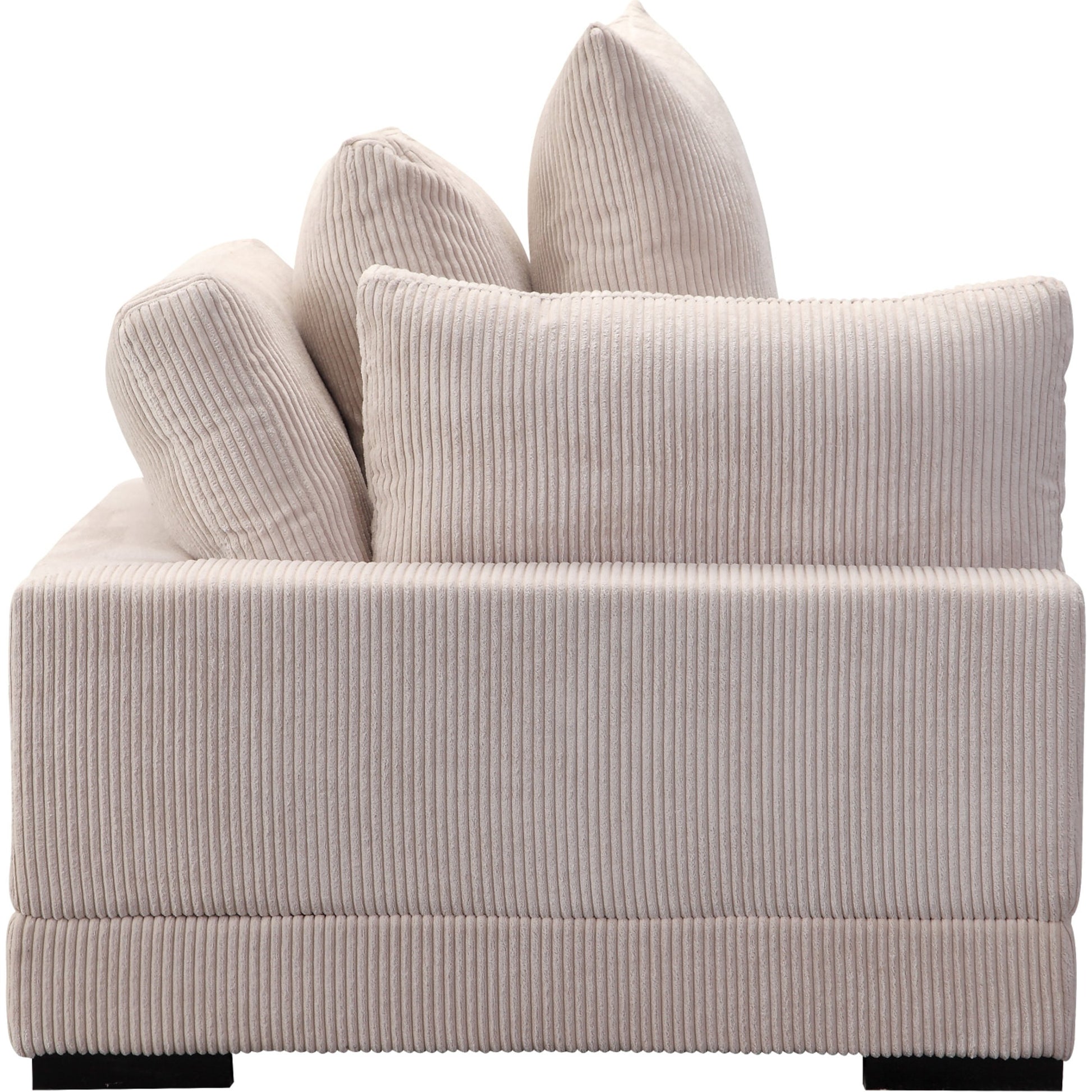 Tumble Corner Chair by Moe's Home Collection in cappuccino. Made from upholstery: 100% polyester, solid eucalyptus wood frame, plywood, s-springs, webbing, upholstery foam in a modern style.