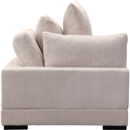 Tumble Corner Chair by Moe's Home Collection in cappuccino. Made from upholstery: 100% polyester, solid eucalyptus wood frame, plywood, s-springs, webbing, upholstery foam in a modern style.