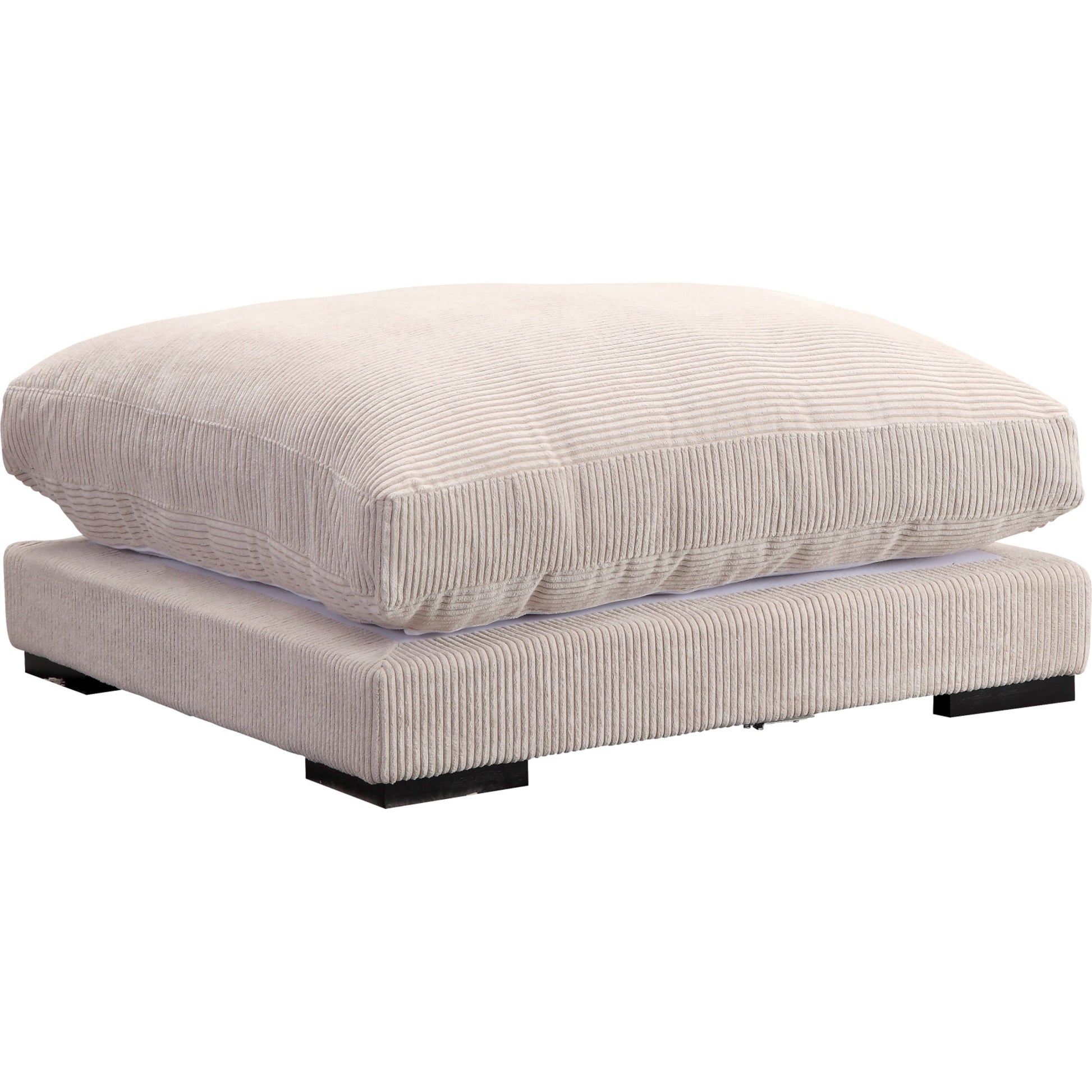 Tumble Ottoman by Moe's Home Collection in dark gray. Made from upholstery: 100% polyester, solid eucalyptus wood frame, plywood, upholstery foam in a modern style.