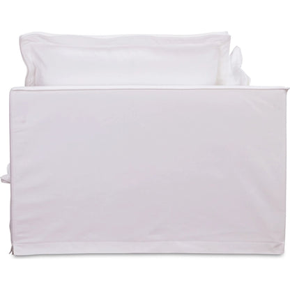 Olivia Arm Facing Chair Performance Fabric by Moe's Home Collection in sand. Made from upholstery: 98.5% polyester, 1.5% nylon performance fabric, solid wood, plywood frame, springs, webbing support, feather, foam in a tr