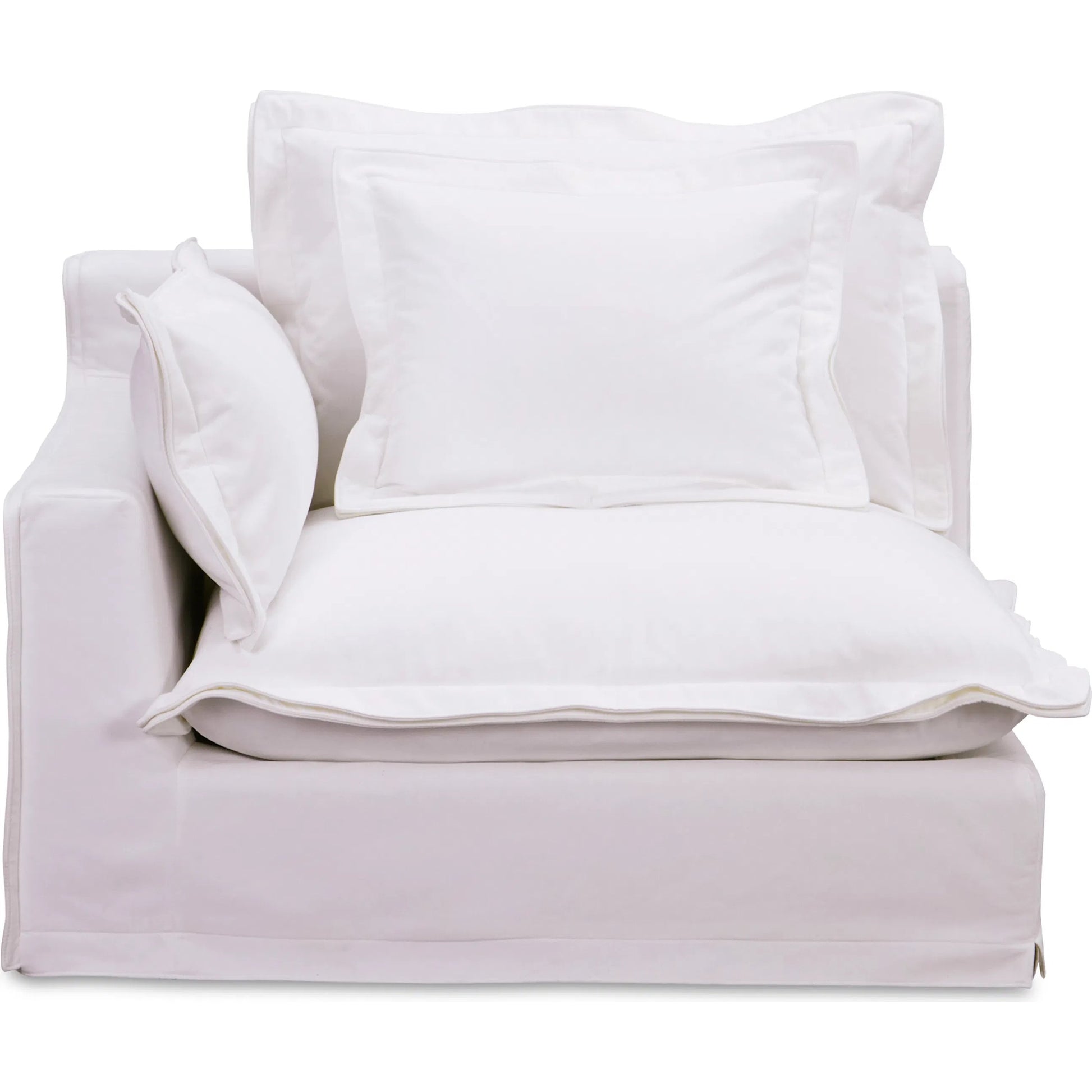 Olivia Arm Facing Chair Performance Fabric by Moe's Home Collection in sand. Made from upholstery: 98.5% polyester, 1.5% nylon performance fabric, solid wood, plywood frame, springs, webbing support, feather, foam in a tr